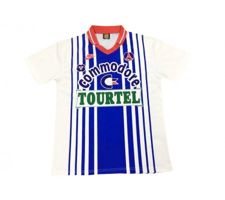 Paris St Germain 92/93 Away White&Blue Soccer Jersey